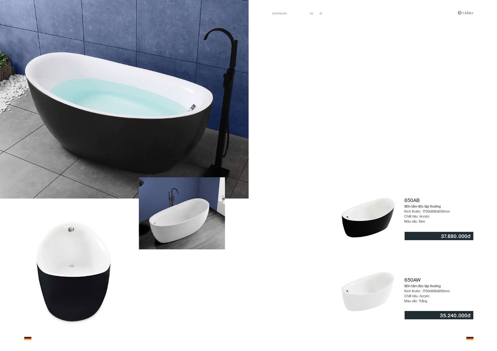 Thiết bị vệ sinh MUHLER Catalogue và Bảng giá mới nhất /Page 34